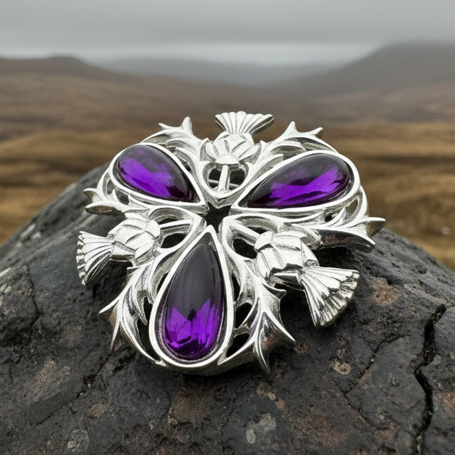Madison Celtic Thistle Brooch - Handmade in Scotland | Brooch | Wiccan Center