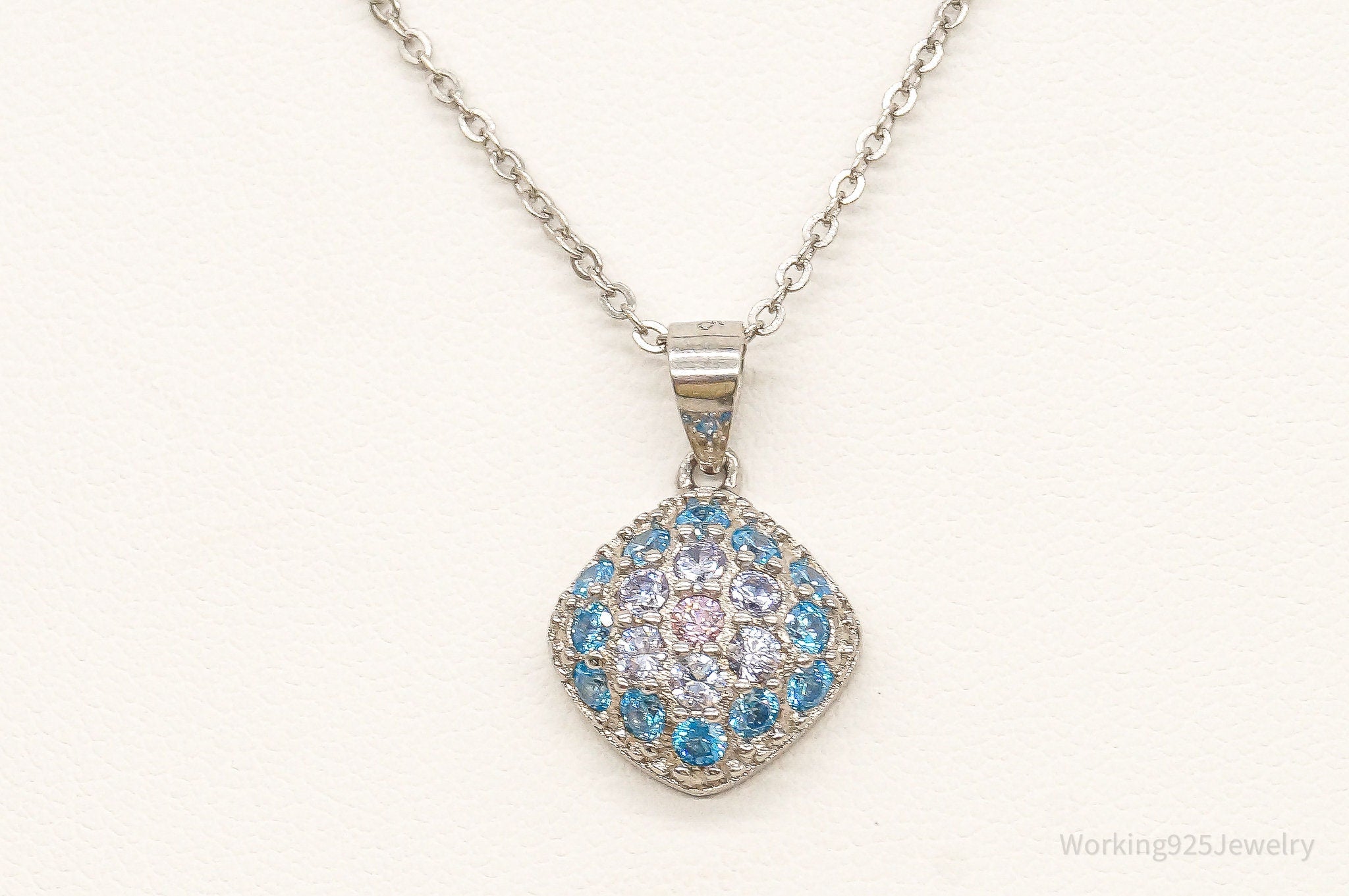 Designer Ryze Cubic Zirconia Sterling Silver Necklace | Jewelry > Necklaces > Pendants | Wiccan Center