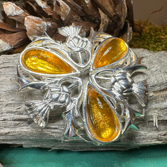 Madison Celtic Thistle Brooch - Handmade in Scotland | Brooch | Wiccan Center