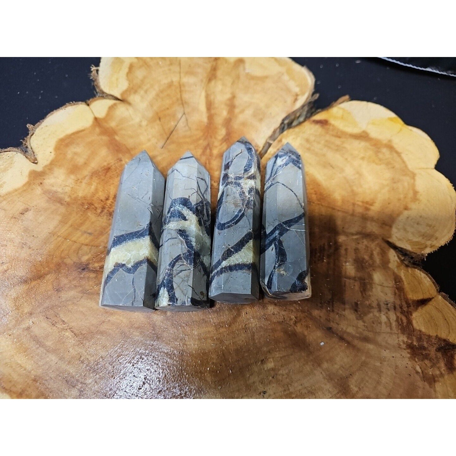 Dragon Septarian Geode Cluster Set — 1 lb, 4 Pieces from Madagascar | CrystalCloud Company | Geodes & Clusters | Wiccan Center