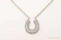 Horse Shoe Cubic Zirconia Sterling Silver Necklace | Jewelry > Necklaces > Pendants | Wiccan Center