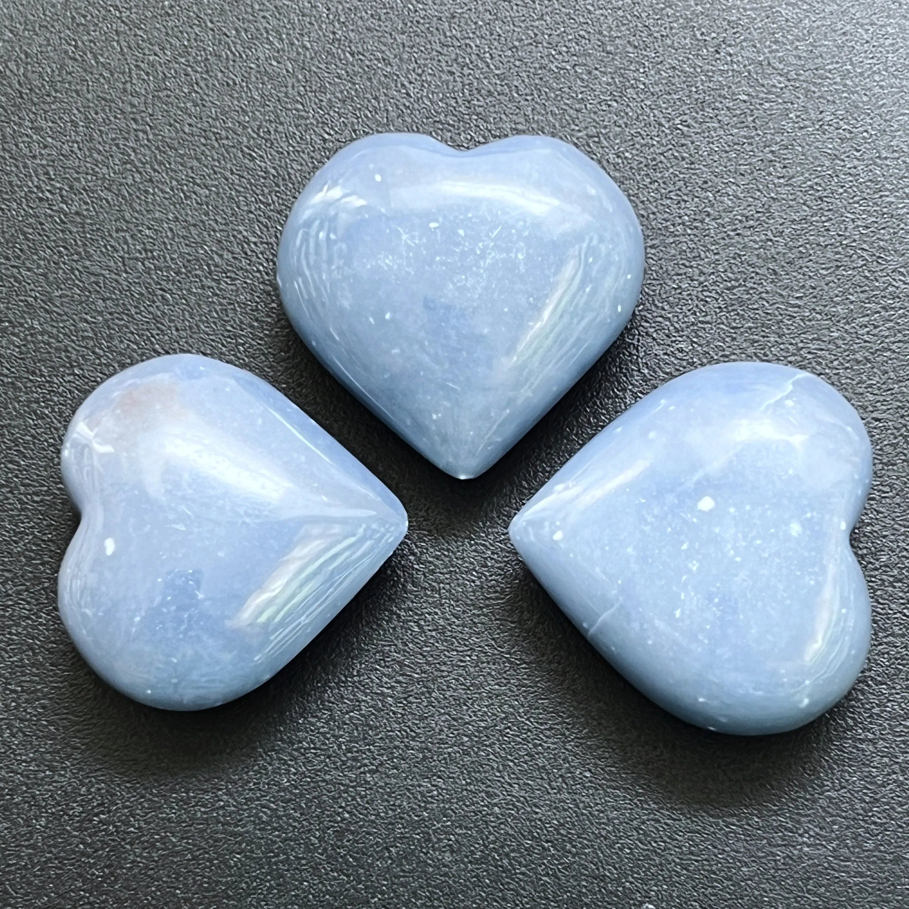 Blue Angelite Crystal Puffy Heart Carving Wholesale | Home & Living > Home Decor > Home Accents > Rocks & Geodes | Wiccan Center