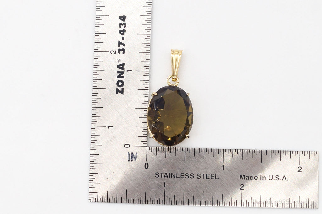 Vintage WRC 12K Gold Filled Smoky Quartz Pendant | Jewelry > Necklaces > Pendants | Wiccan Center