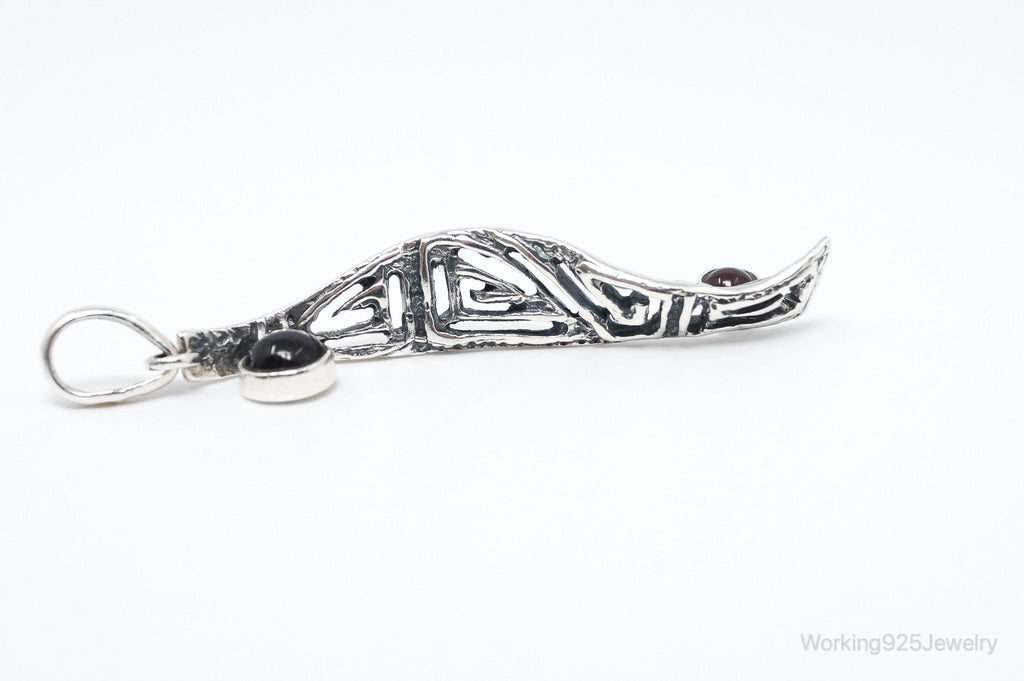 Unique Designer KARA Black Onyx Ruby Sterling Silver Necklace Pendant | Jewelry > Necklaces > Pendants | Wiccan Center