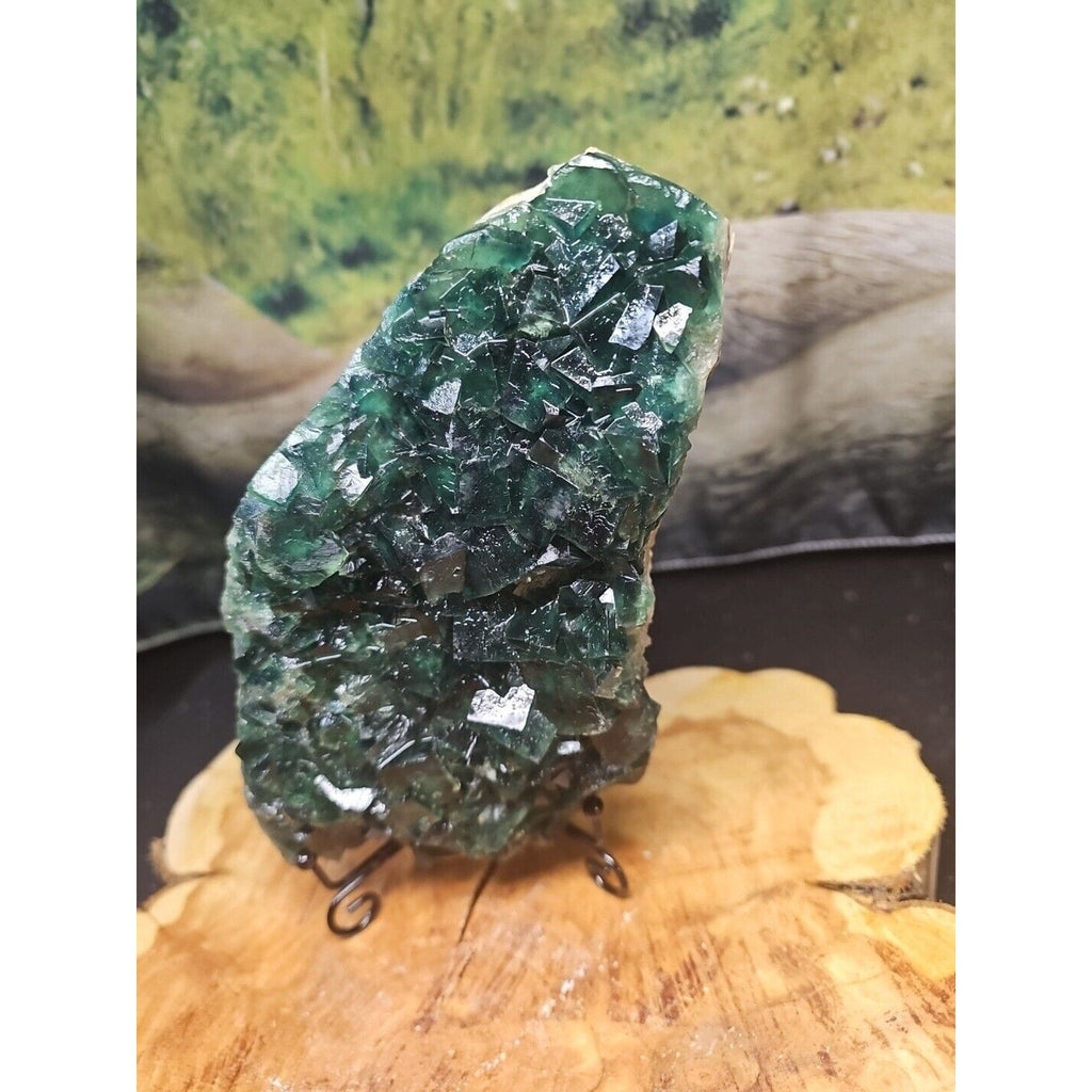 3.2lb NATURAL Green FLUORITE Quartz Crystal Cluster Mineral Specimen | Geodes & Clusters | Wiccan Center