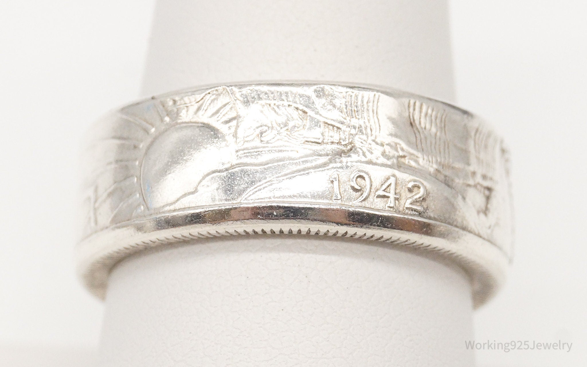 Vintage 1942 Half Dollar Silver Ring - Size 9 | Jewelry > Rings | Wiccan Center