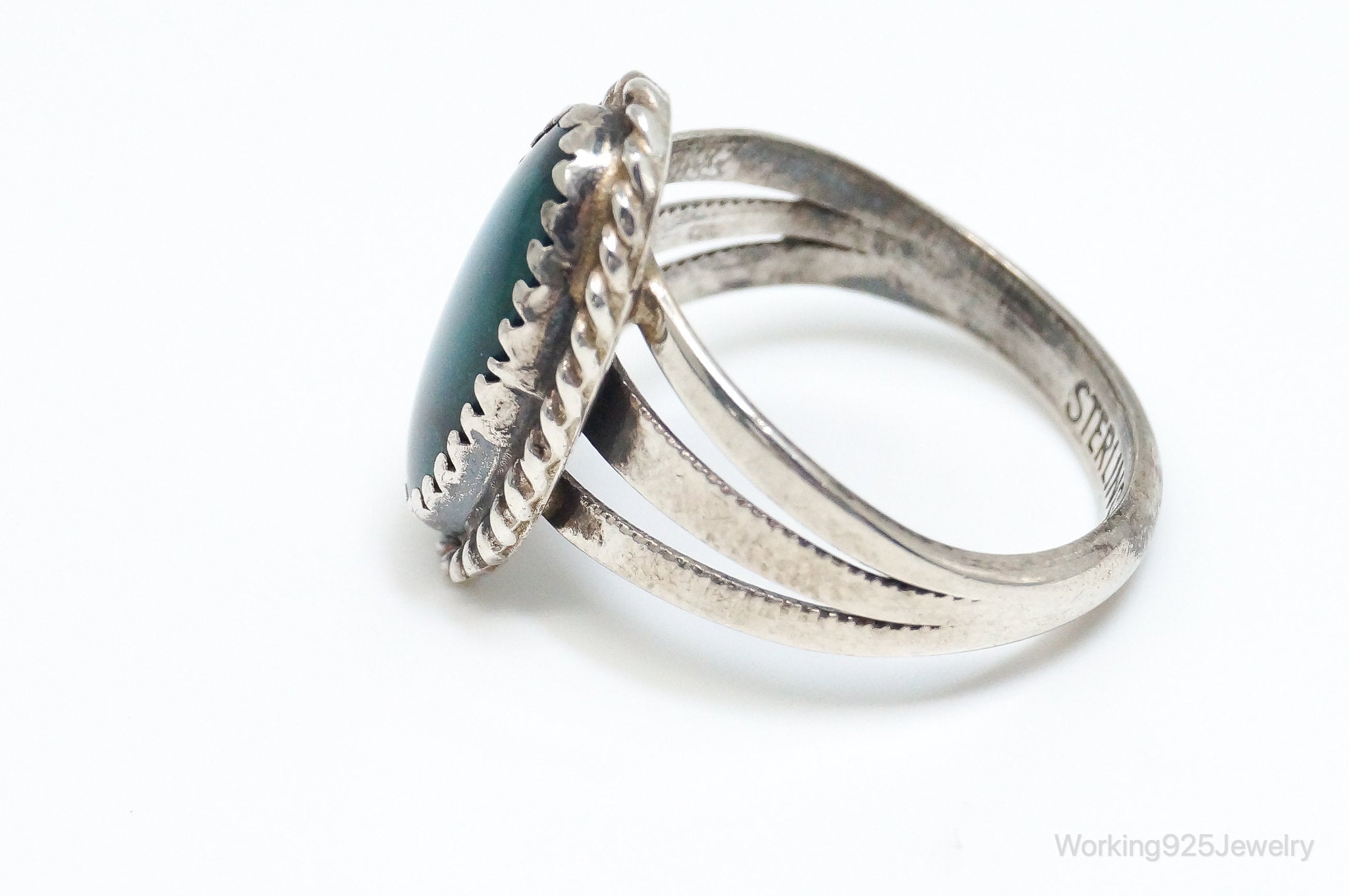 Vintage Native American Paua Abalone Shell Sterling Silver Ring - SZ 6.25 | Jewelry > Rings | Wiccan Center