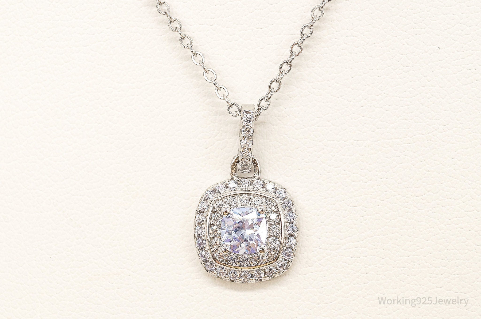 Designer Ryze Cubic Zirconia Sterling Silver Necklace | Jewelry > Necklaces > Pendants | Wiccan Center