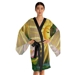 Long Sleeve Kimono Robe - Lotus Sun | All Over Prints | Wiccan Center