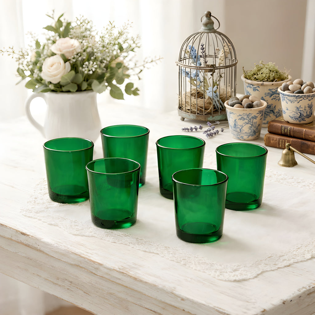Green Glass Votive Candle Holder | Candles & Holders | Wiccan Center