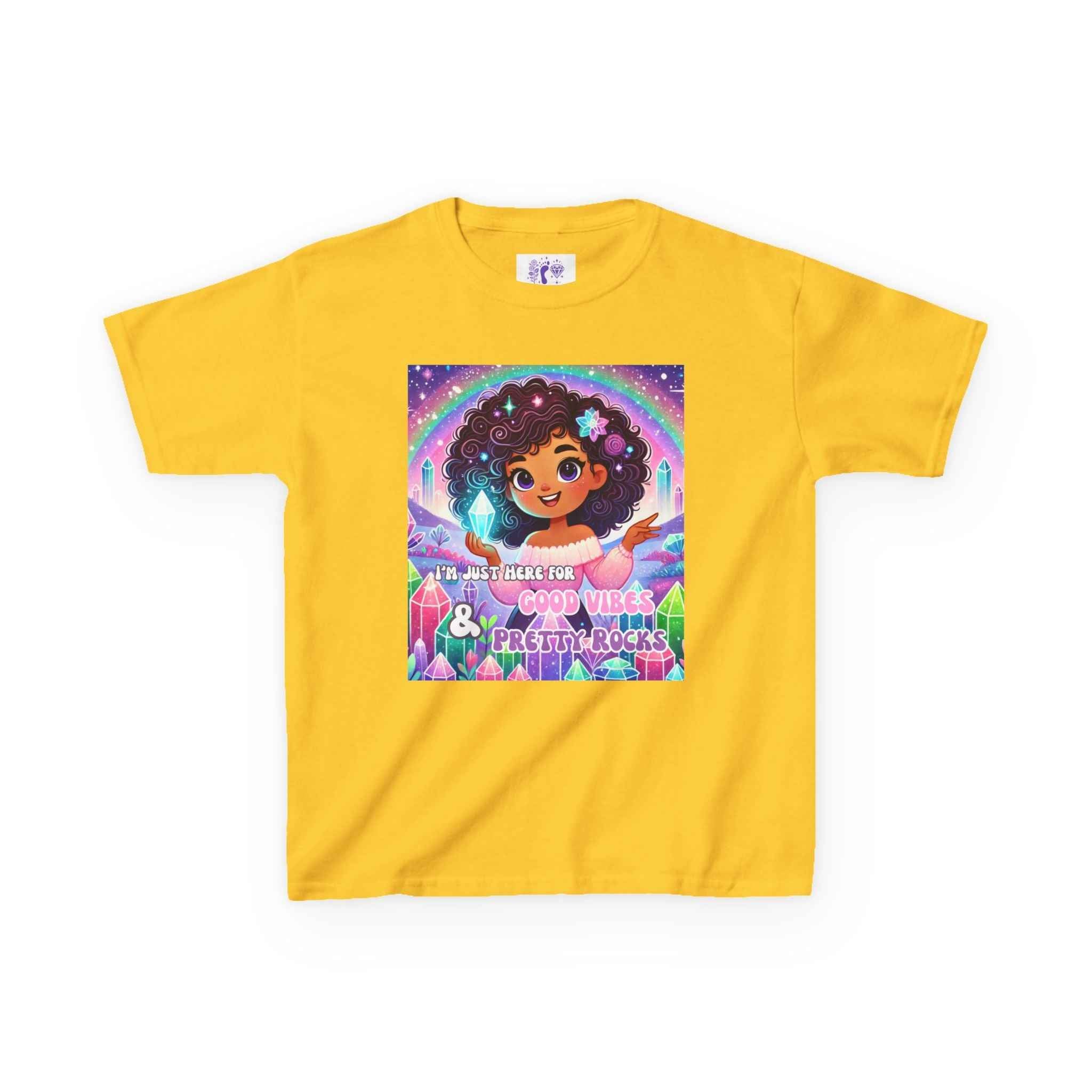 Kids TShirt 'I'm Just Here for Good Vibes and Pretty Rocks' | Kids clothes | Wiccan Center