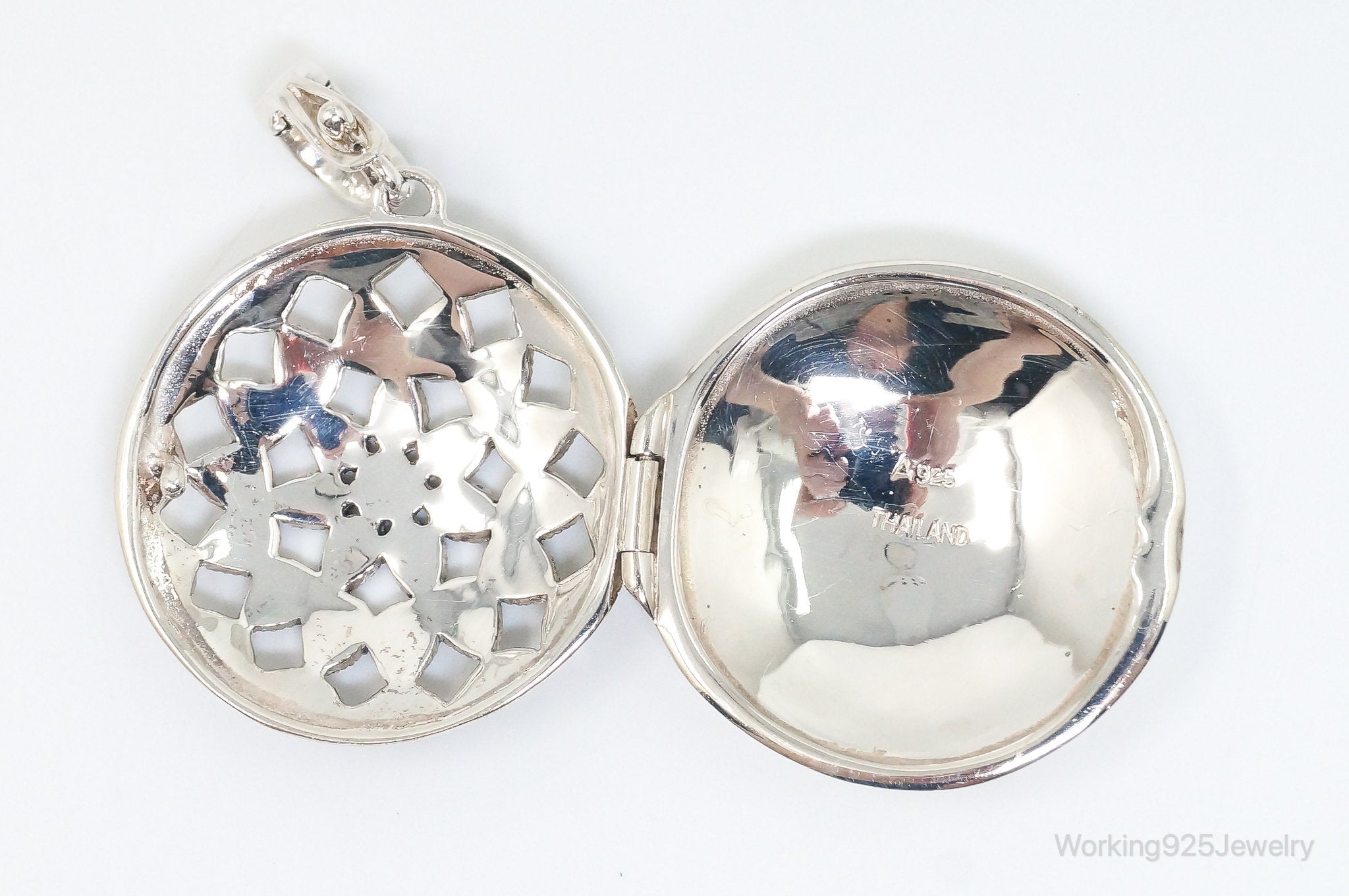 Vintage Marcasite Art Deco Cut Out Locket Sterling Silver Pendant | Jewelry > Necklaces > Pendants | Wiccan Center
