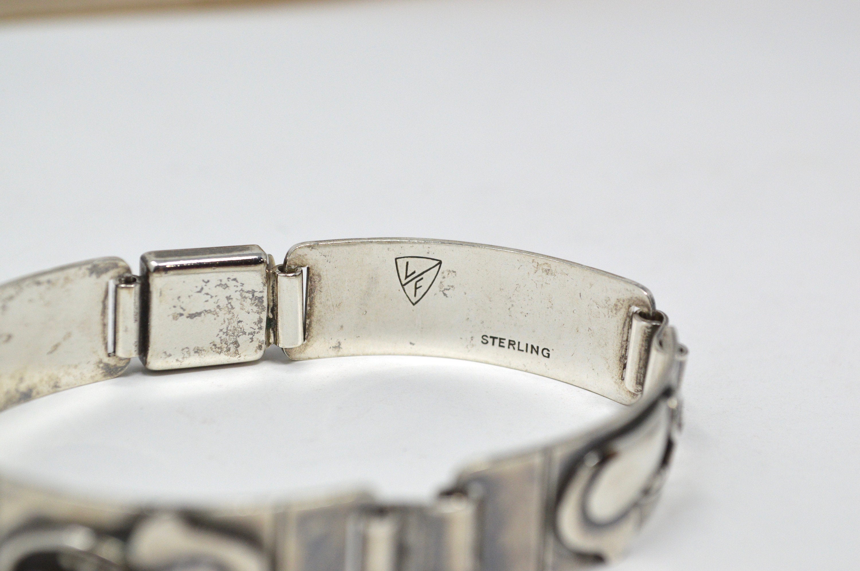 Rare Vintage Laurence Foss Modernist Sterling Silver Bracelet - Georg Jensen | Jewelry > Bracelets | Wiccan Center