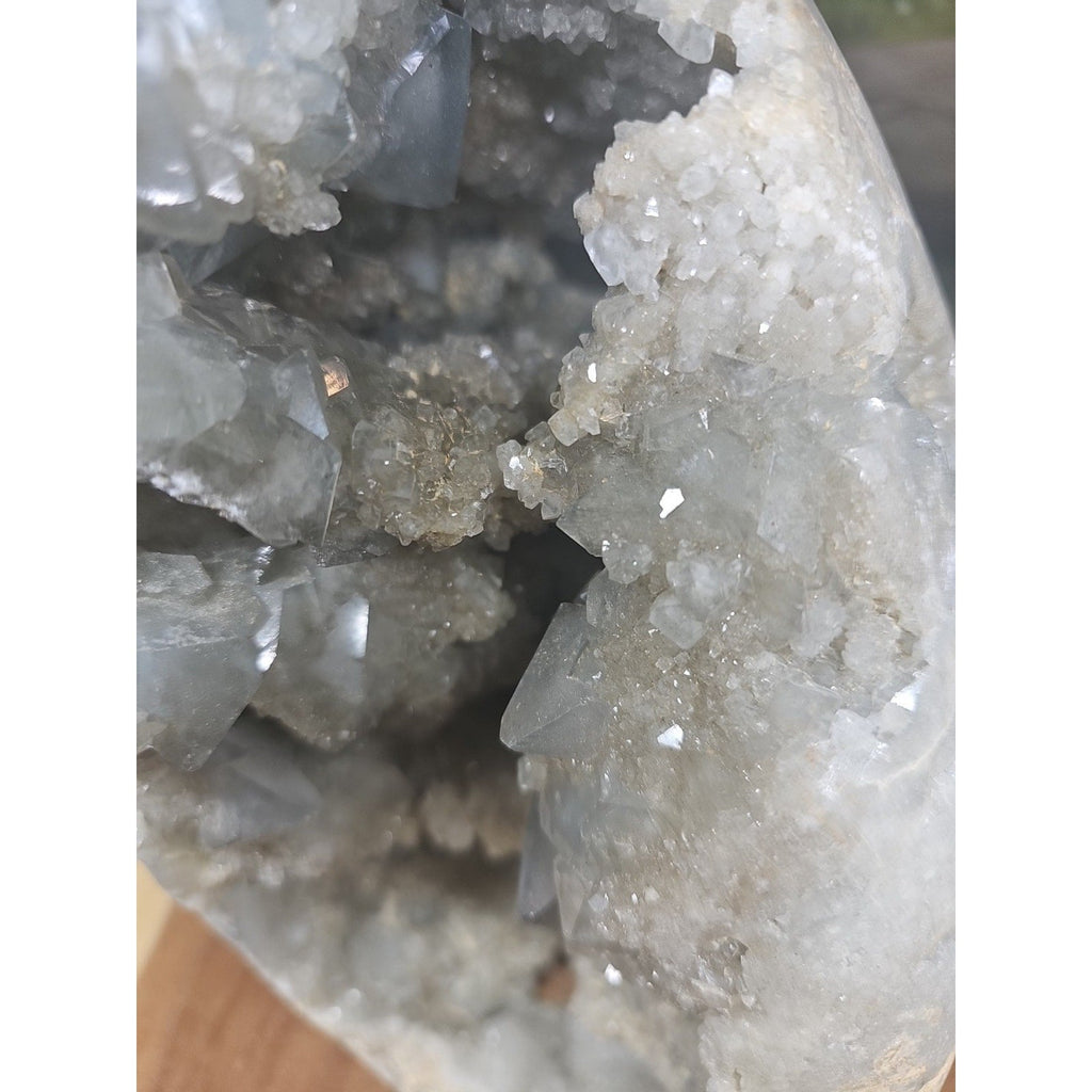 Large Baby Blue Celestite Geode Cluster — 13.6 lbs, 8 inches, Brazil | CrystalCloud Company | Geodes & Clusters | Wiccan Center