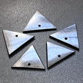 Black Shungite Triangle Drilled Beads Pendant Gemstone Jewelry Necklace Supply | Craft Supplies & Tools > Beads, Gems & Cabochons > Charms & Pendants > Pendants | Wiccan Center