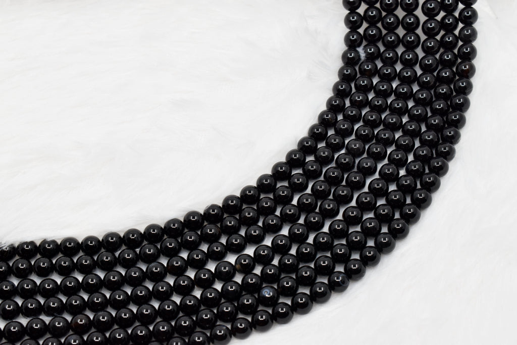 Black Onyx Beads, Natural Crystal Round Beads 4mm to 16mm | Beads | Wiccan Center