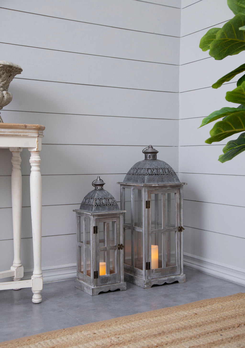 Wooden Candle Lantern Decorative Set for Indoor and Outdoor Use | Lanterns | Wiccan Center