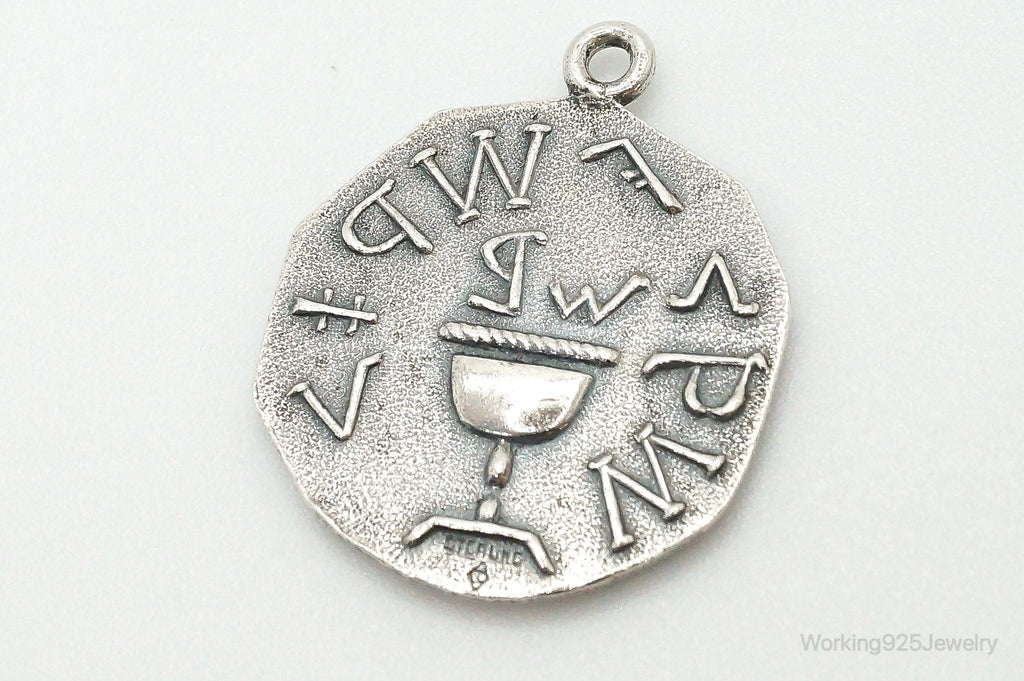 Vintage Acacia Chapter 195 Cincinnati Ohio Sterling Silver Medallion Pendant | Jewelry > Necklaces > Pendants | Wiccan Center