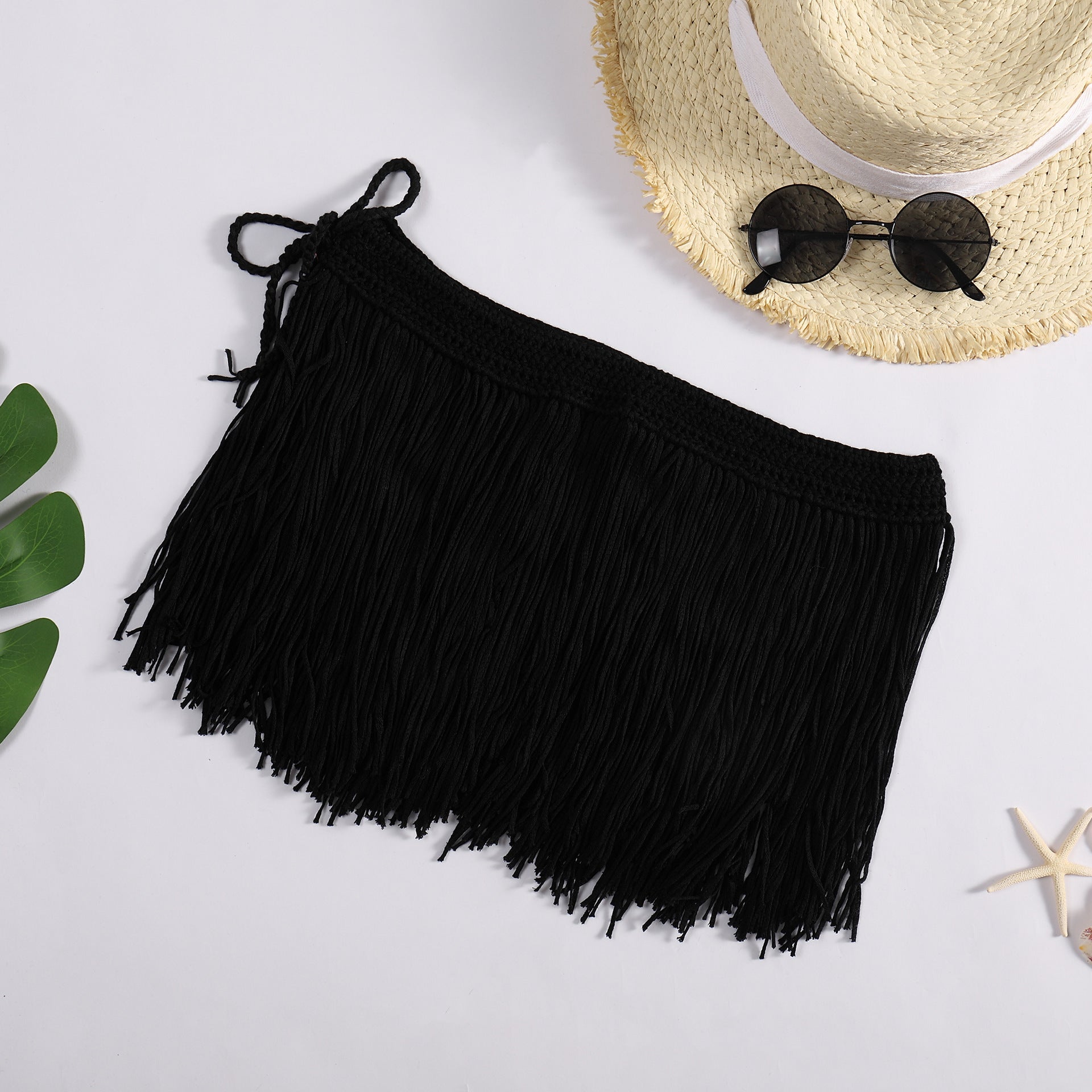Beach Skirt Knitted Hand Hook Long Tassel Skirt Dance Skirt Bikini Skirt | | Wiccan Center