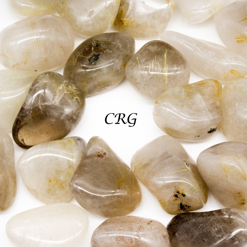 8OZ LOT - Rutilated Quartz Tumbled Stones from South Africa | Rutilated Quartz | Wiccan Center