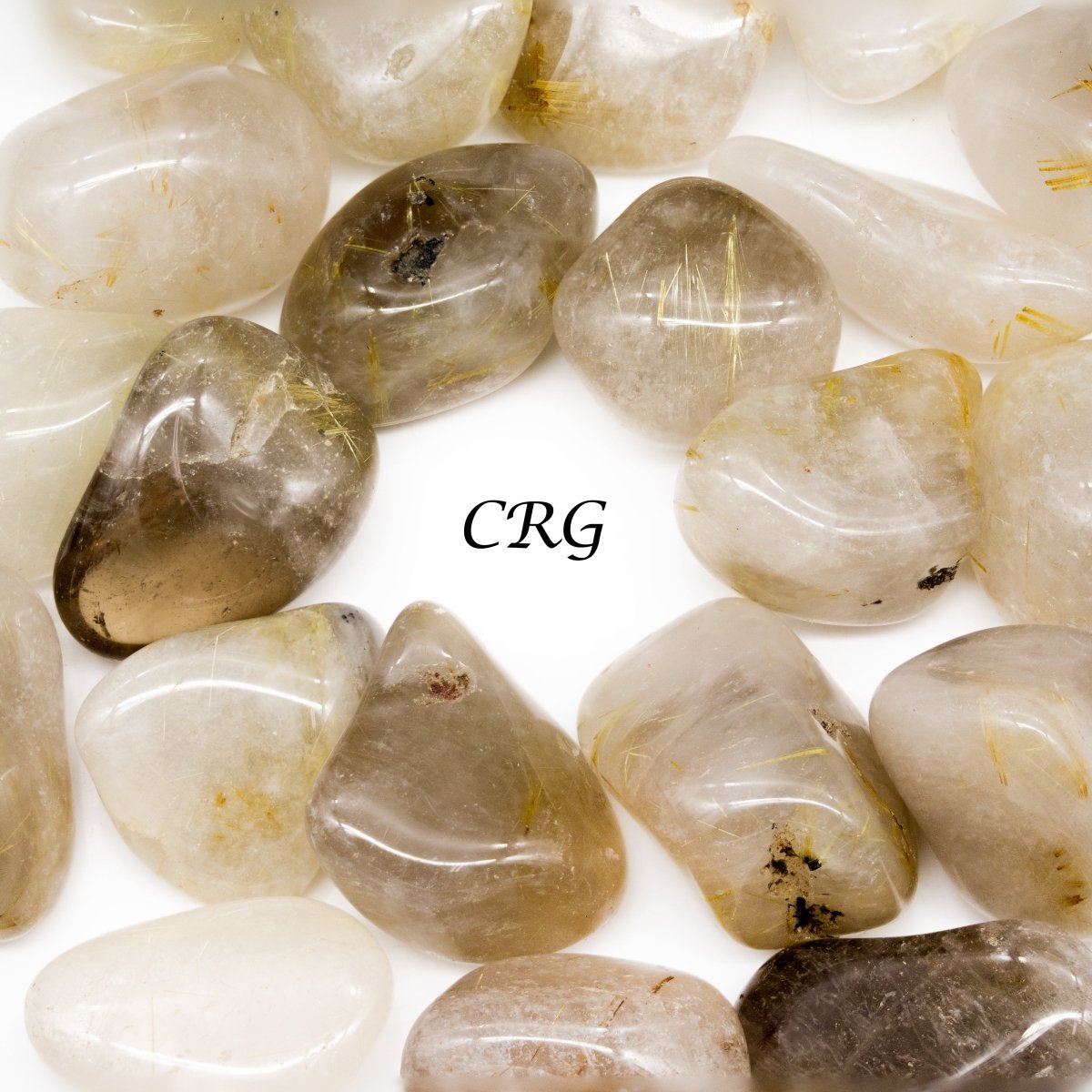 8OZ LOT - Rutilated Quartz Tumbled Stones from South Africa | Rutilated Quartz | Wiccan Center