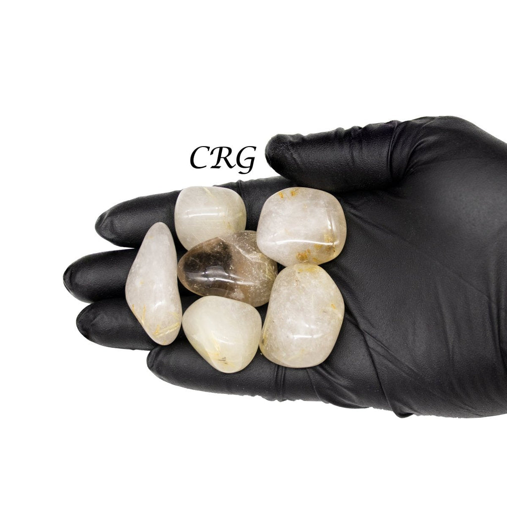 8OZ LOT - Rutilated Quartz Tumbled Stones from South Africa | Rutilated Quartz | Wiccan Center