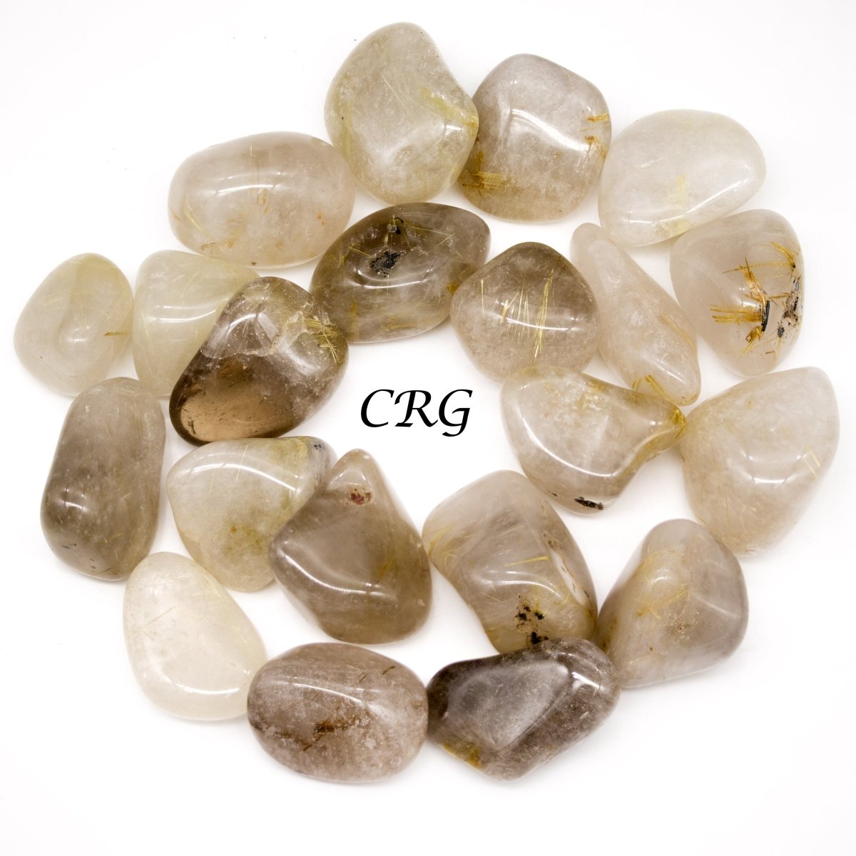 8OZ LOT - Rutilated Quartz Tumbled Stones from South Africa | Rutilated Quartz | Wiccan Center