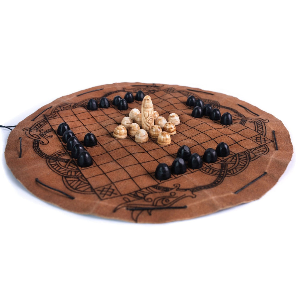 Hnefatafl Travel Set – Leather Board & Pieces | Home & Decor | Wiccan Center