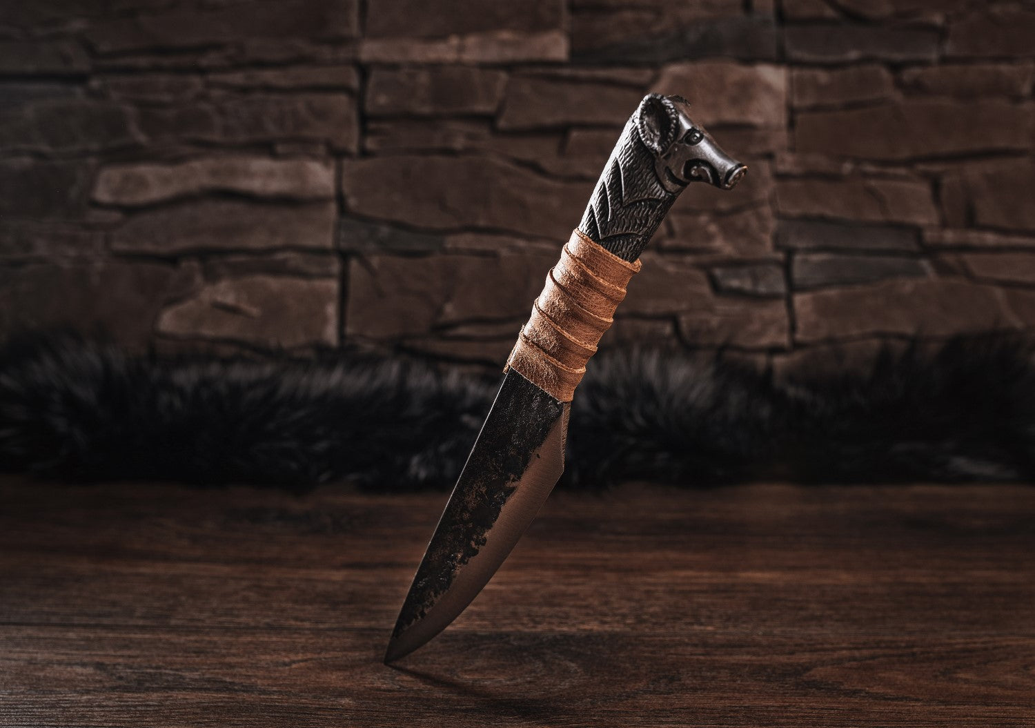 Viking Boar's Head Knife – 5.5" Blade | Armory | Wiccan Center