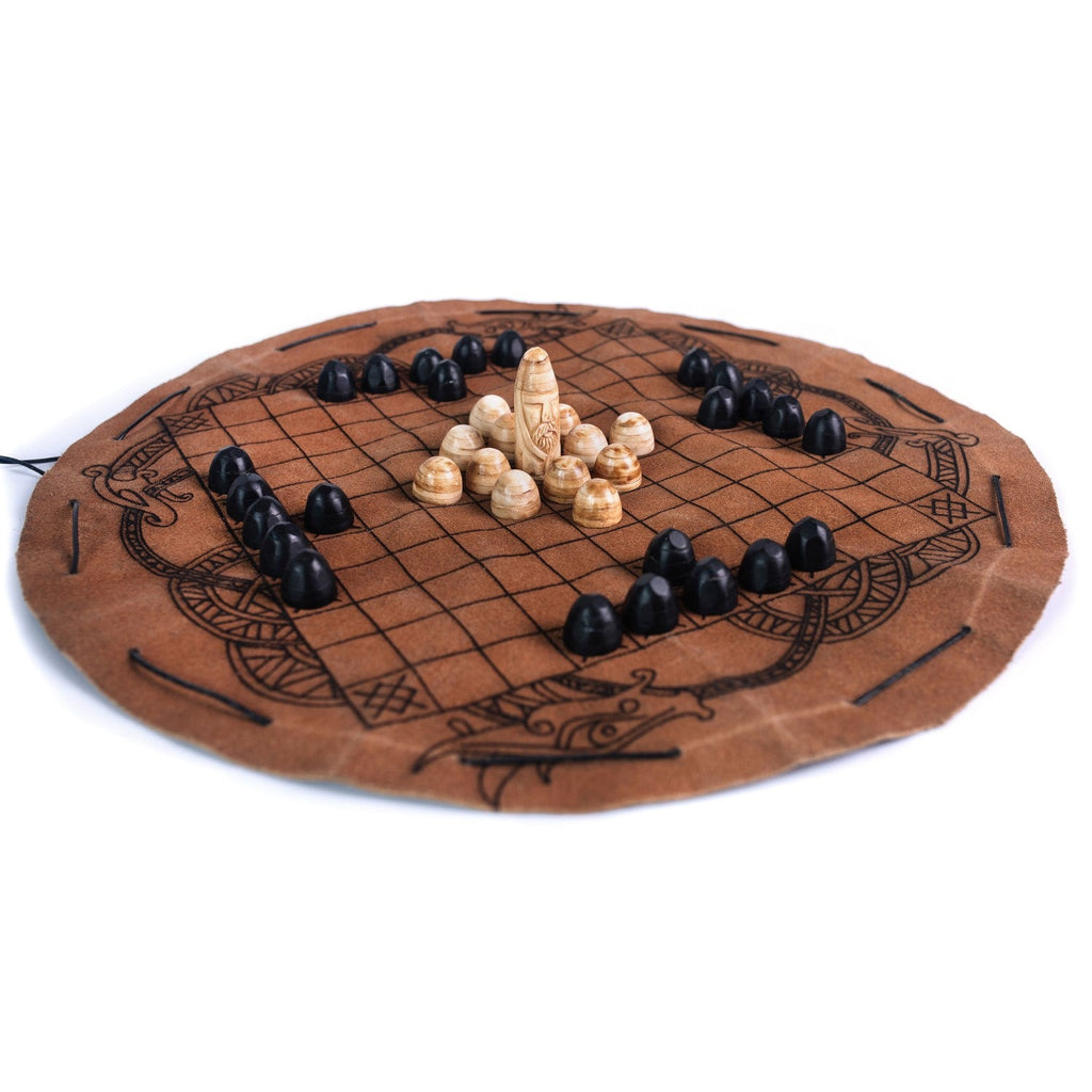 Hnefatafl Travel Set – Leather Board & Pieces | Home & Decor | Wiccan Center