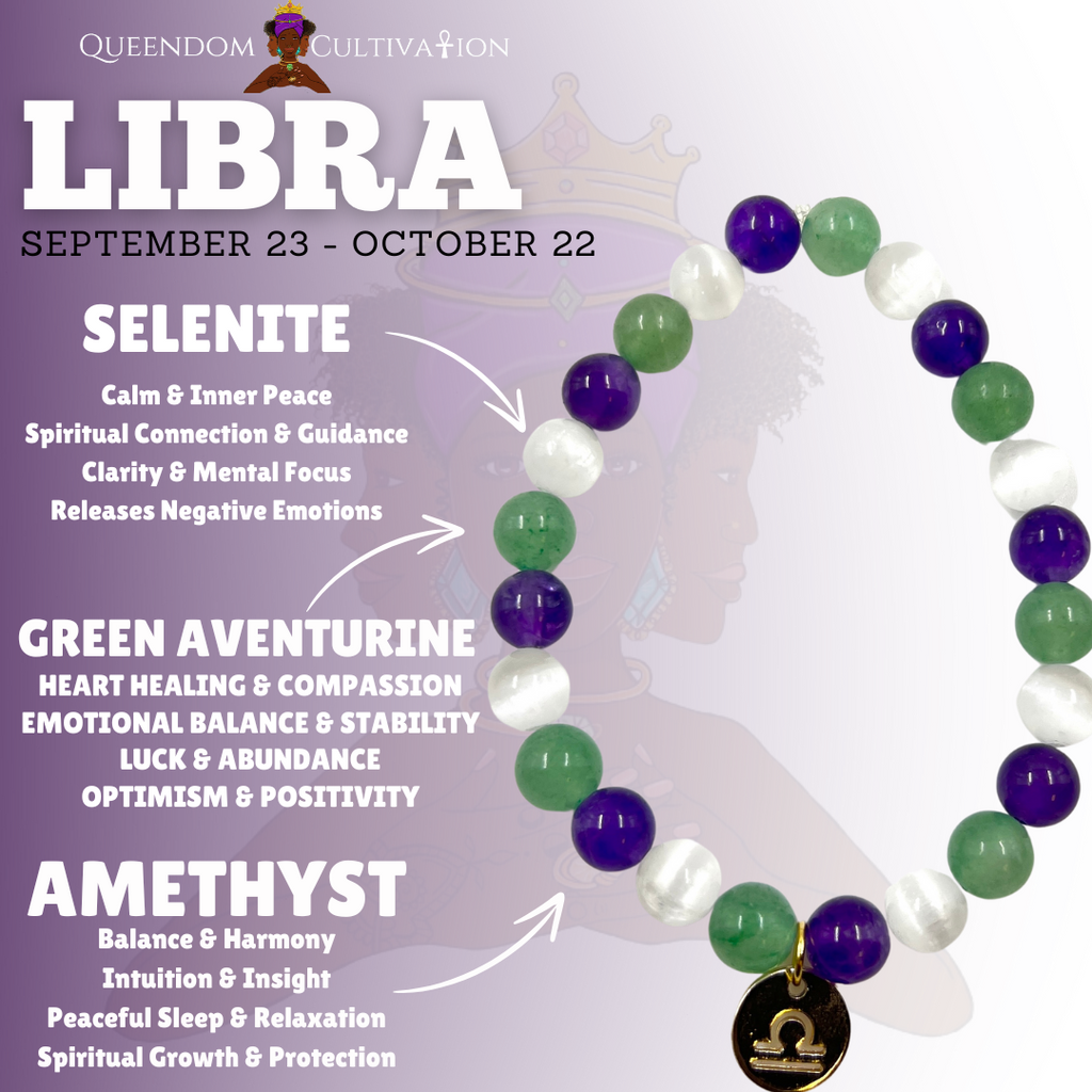 Zodiac Bracelet-Libra | Beaded Stretch Bracelet | Wiccan Center