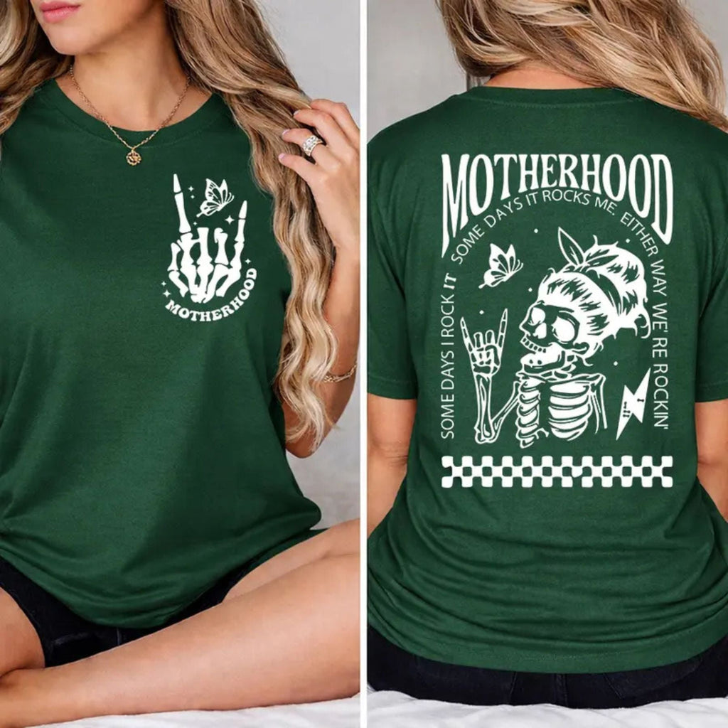 "Motherhood: Sometimes I Rock It" – Funny Sincere Mom Life Graphic Top