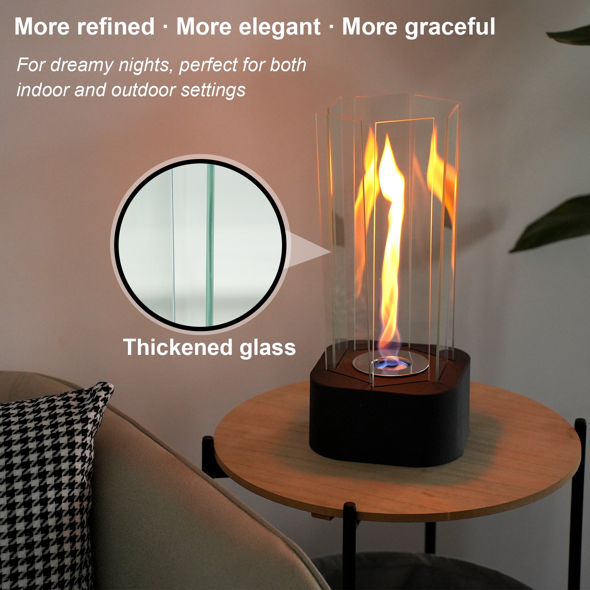 Hexagonal Clean-Burning Fuel Vented-Free Fireplace | | Wiccan Center