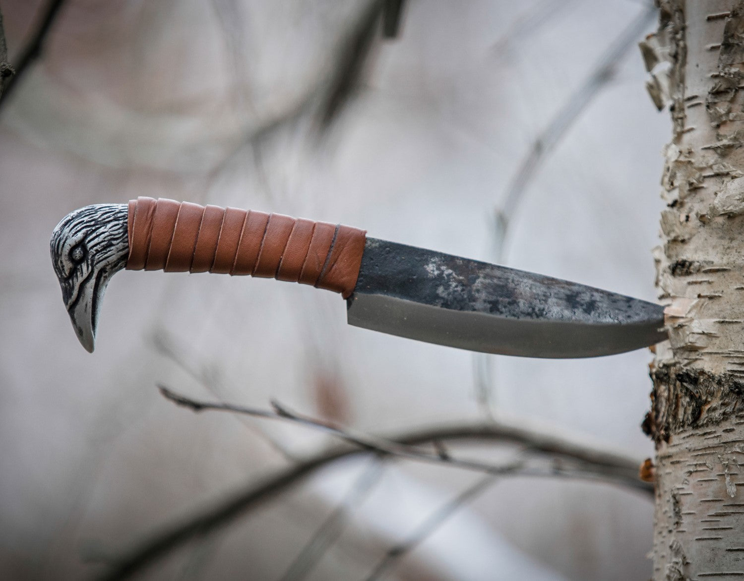 Viking Raven Knife – 5.5" Carbon Steel Blade | Knife | Wiccan Center