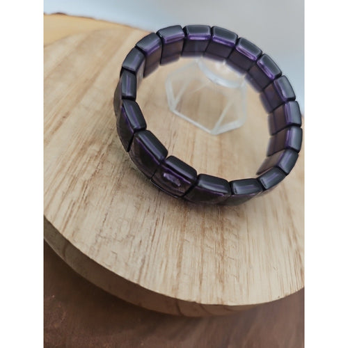 35.4g Natural Dream Purple Amethyst And Agate Crystal Bangle Bracelet Handmade | Crystal Jewelry | Wiccan Center