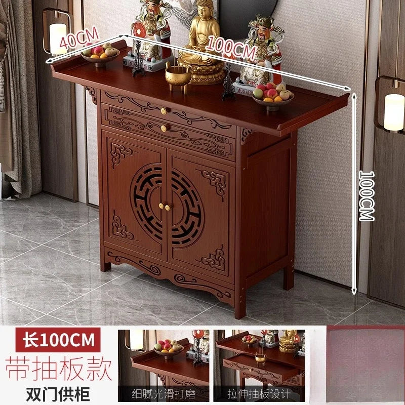 Standing Cabinet Altar – Buddha Table & Home Incense Offering Stand