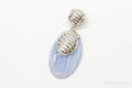 Large Vintage Blue Lace Agate Sterling Silver Pendant | Jewelry > Necklaces > Pendants | Wiccan Center