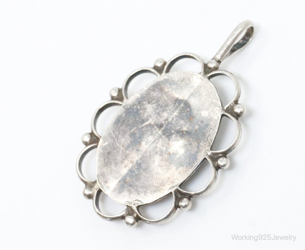 Vintage Native American Unsigned Turquoise Sterling Silver Pendant | Jewelry > Necklaces > Pendants | Wiccan Center