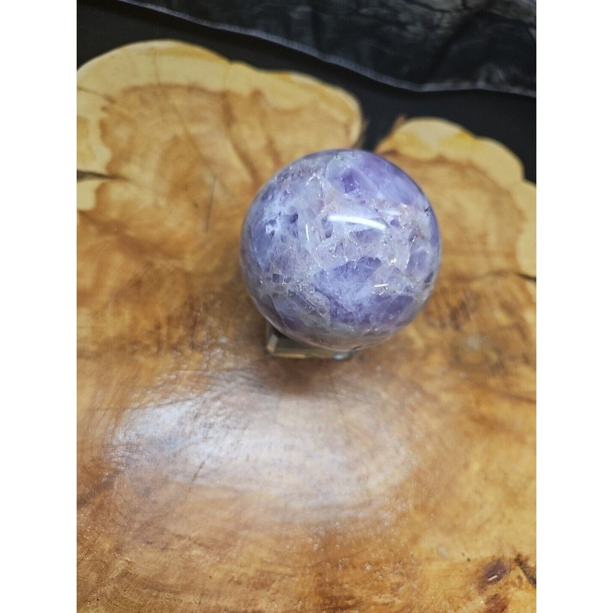 Amethyst Sphere — 65mm with Glass Stand, 1 lb | Crystal Spheres & Eggs | Wiccan Center