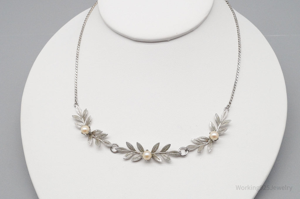 Vintage 1940s Designer Van Dell Pearl Sterling Silver Necklace | Jewelry > Necklaces | Wiccan Center
