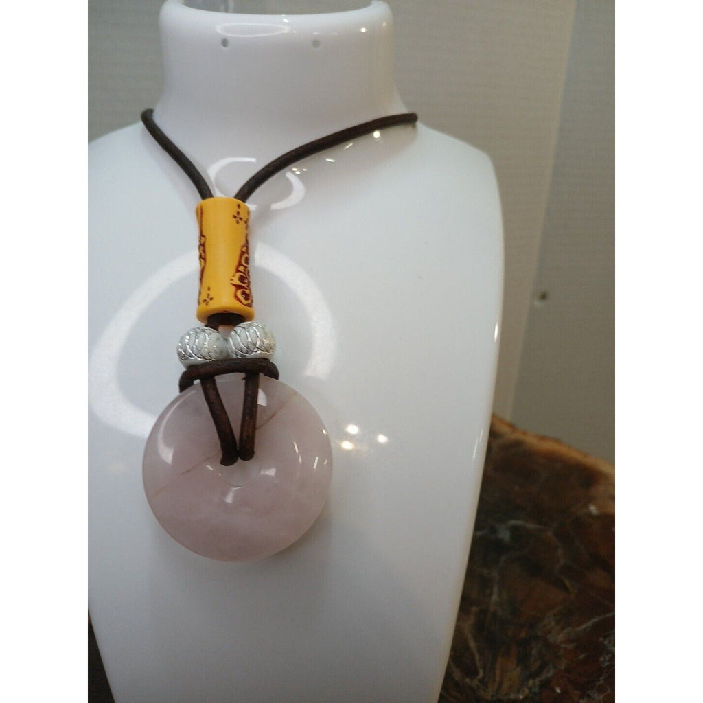 Rose Quartz Pendant Necklace — Handcrafted Natural Stone | CrystalCloud Company