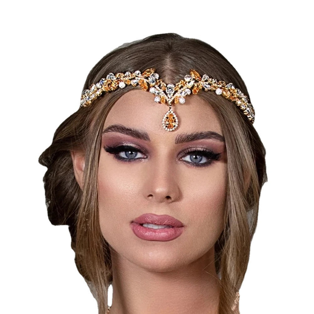 Head Chain Bridal Jewelry Women Luxury High-end Zircon Headband | 0 | Wiccan Center