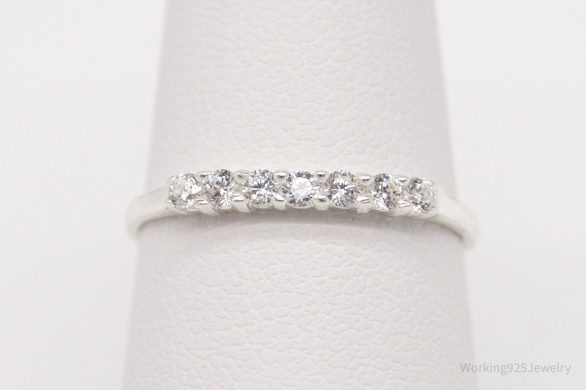 Vintage STE BEE Cubic Zirconia Sterling Silver Ring - Size 7.5 | Jewelry > Rings | Wiccan Center
