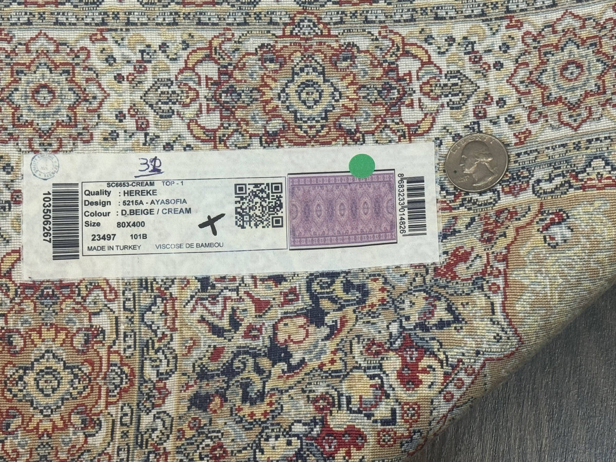 Turkish Silk Runner Rug 2.6 x 13, Dome Design, Hereke Runner, Bamboo Silk, New | Runners | Wiccan Center