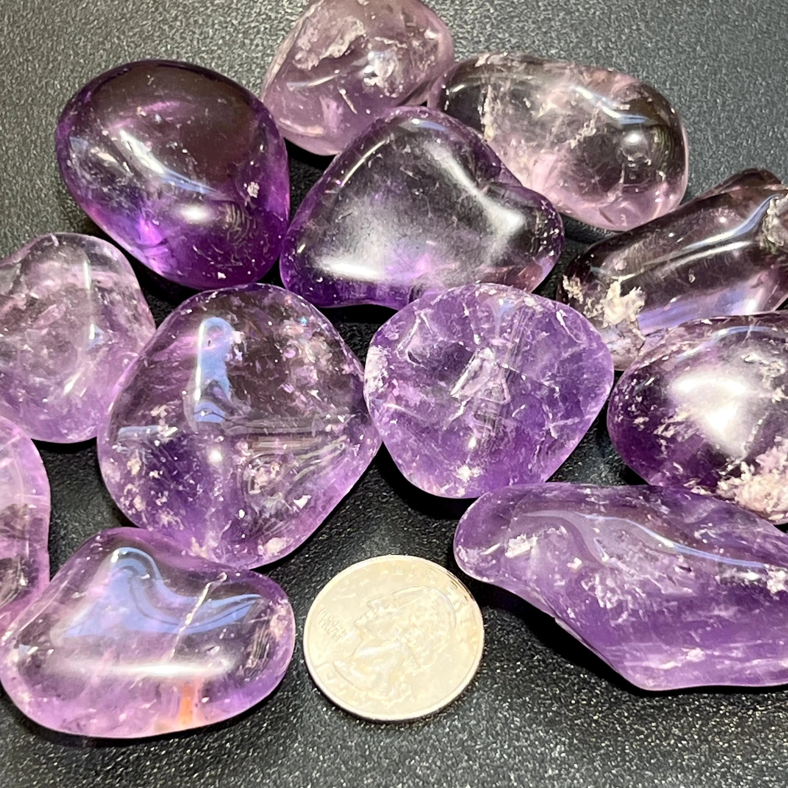 Large Purple Amethyst Crystal Tumbled (By The Piece Or Pound) Bulk Wholesale Lot Polished Gemstones | Home & Living > Home Decor > Home Accents > Rocks & Geodes | Wiccan Center