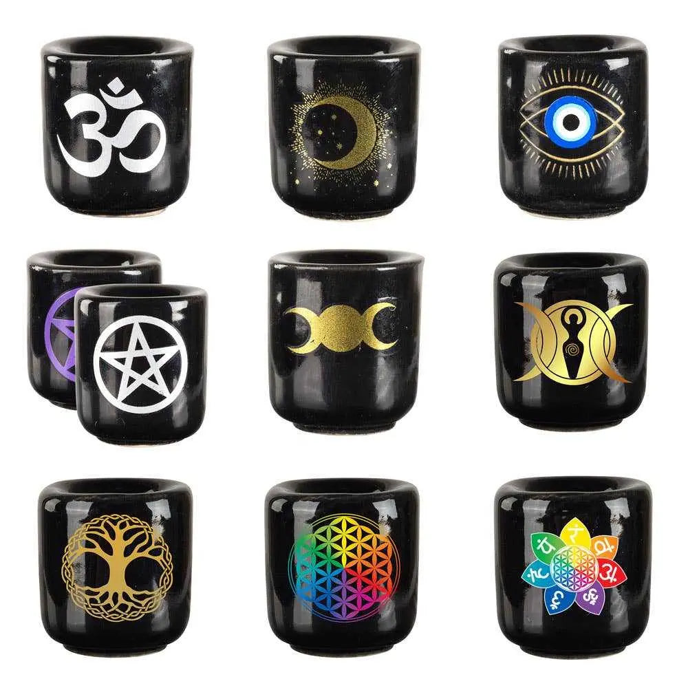 Mini Candle Holders with Design | Candles | Wiccan Center