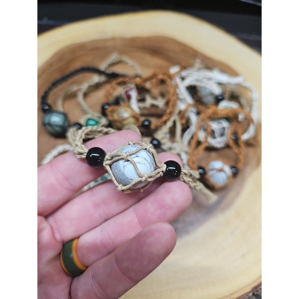 Mixed Gemstone Hemp Rope Bracelet Wholesale Lot — 13-Piece Reseller Set | CrystalCloud Company