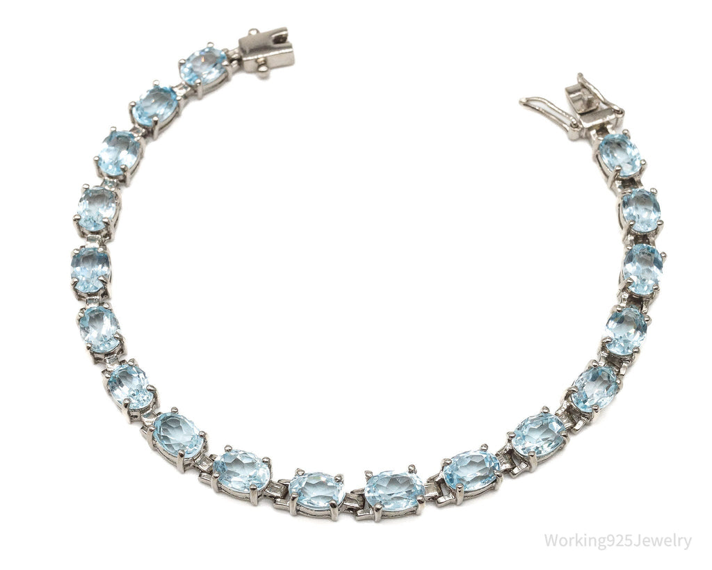 Vintage Blue Topaz Sterling Silver Bracelet | Jewelry > Bracelets | Wiccan Center