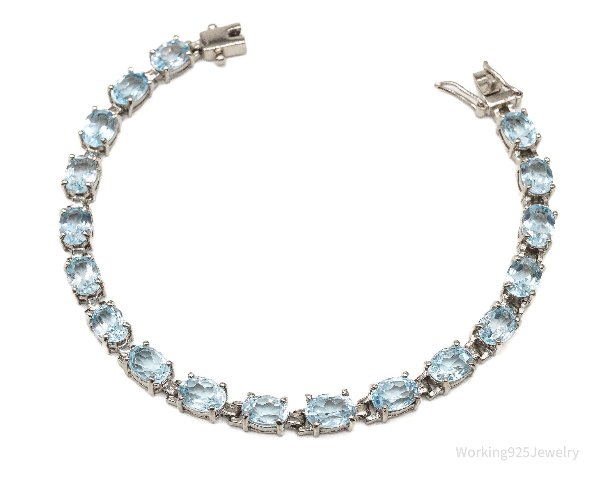 Vintage Blue Topaz Sterling Silver Bracelet | Jewelry > Bracelets | Wiccan Center