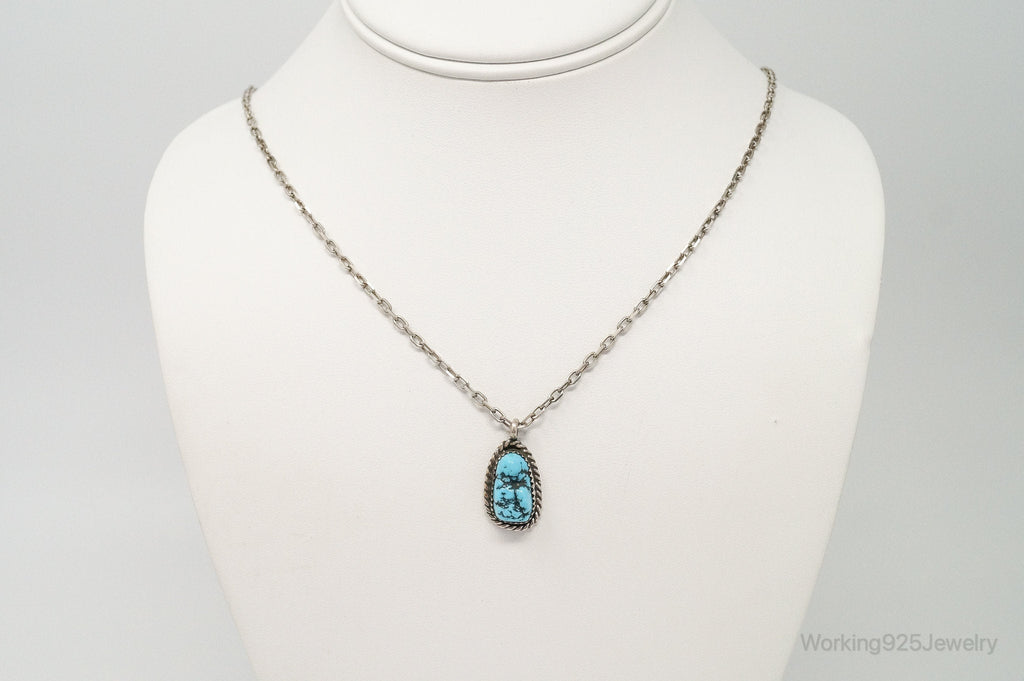 VTG Handmade Native American George Lee Turquoise Sterling Silver Necklace | Jewelry > Necklaces > Pendants | Wiccan Center